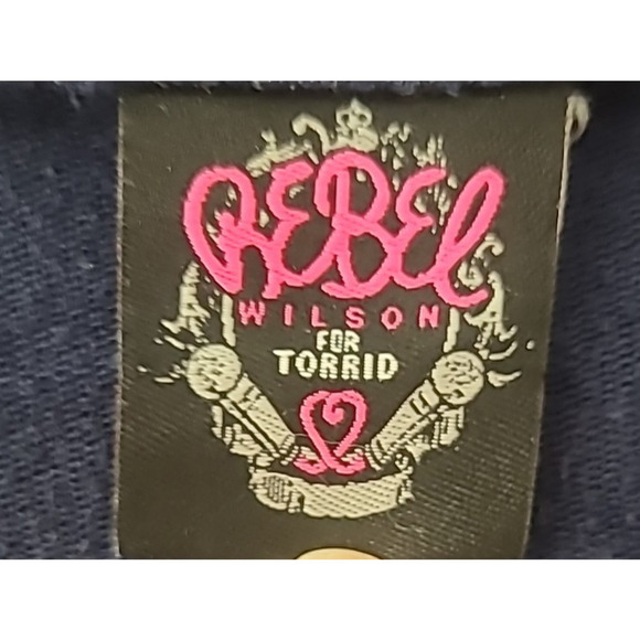 Torrid Rebel Wilson Embellish The Little Moments Top Sweatshirt Women's 1X Blue - Picture 4 of 4